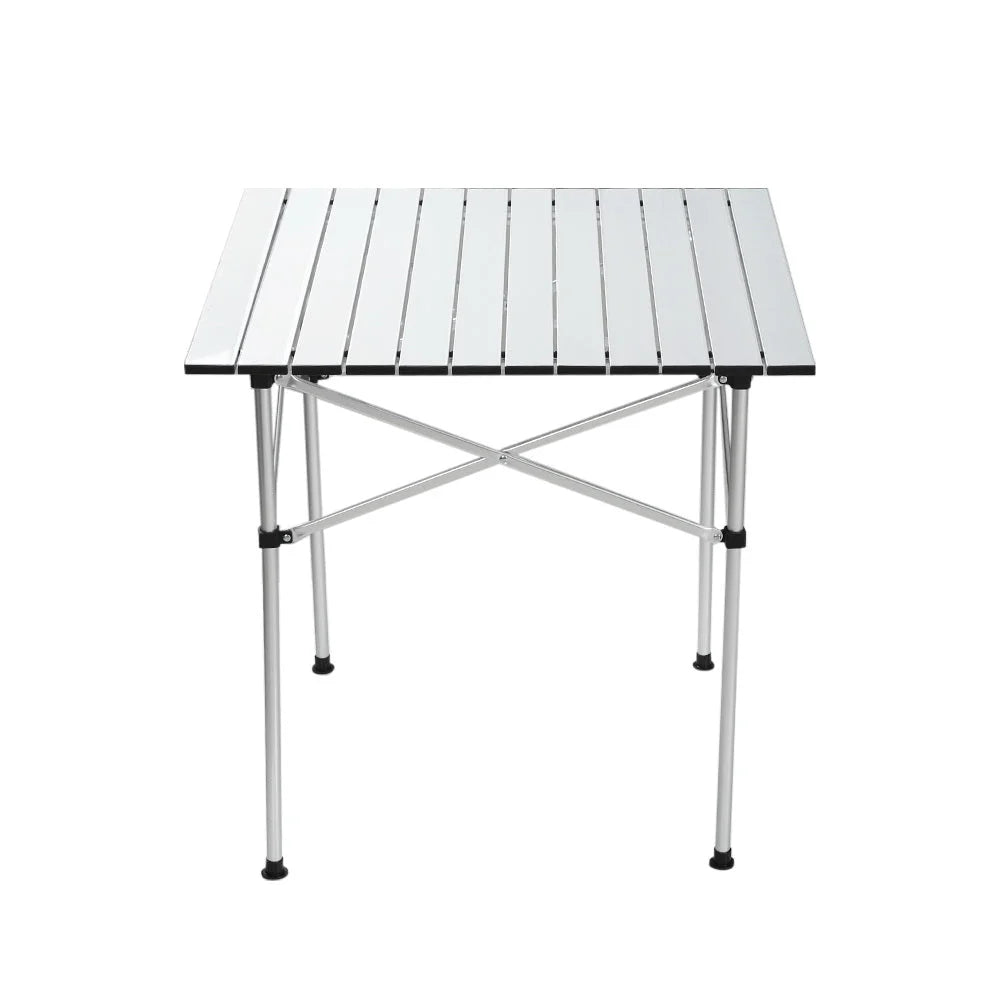 Camping Table Roll-Up Aluminum Portable Desk Picnic - 70CM
