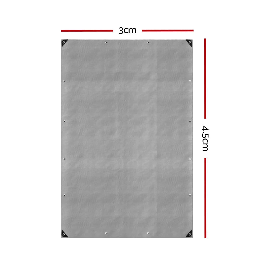 Camping tarp heavy with cover fabric and edge stitching