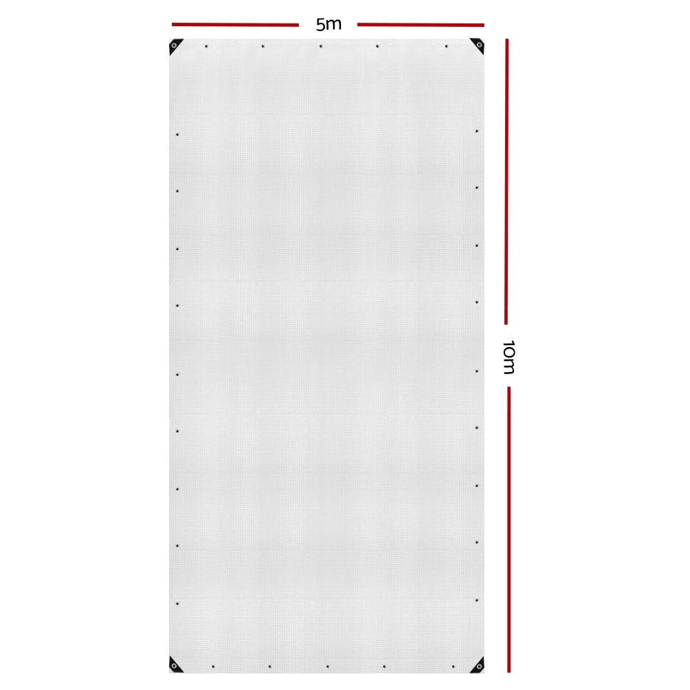 Camping Tarp Heavy Duty Poly Tarpaulin 5x10m 135gsm