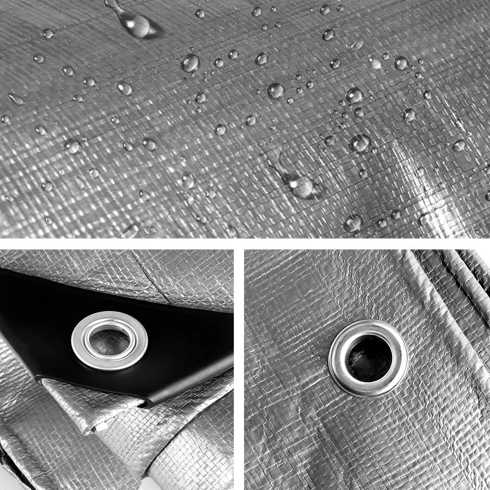 Camping Tarp Heavy Duty Poly Tarpaulin 6x7 3m 180gsm