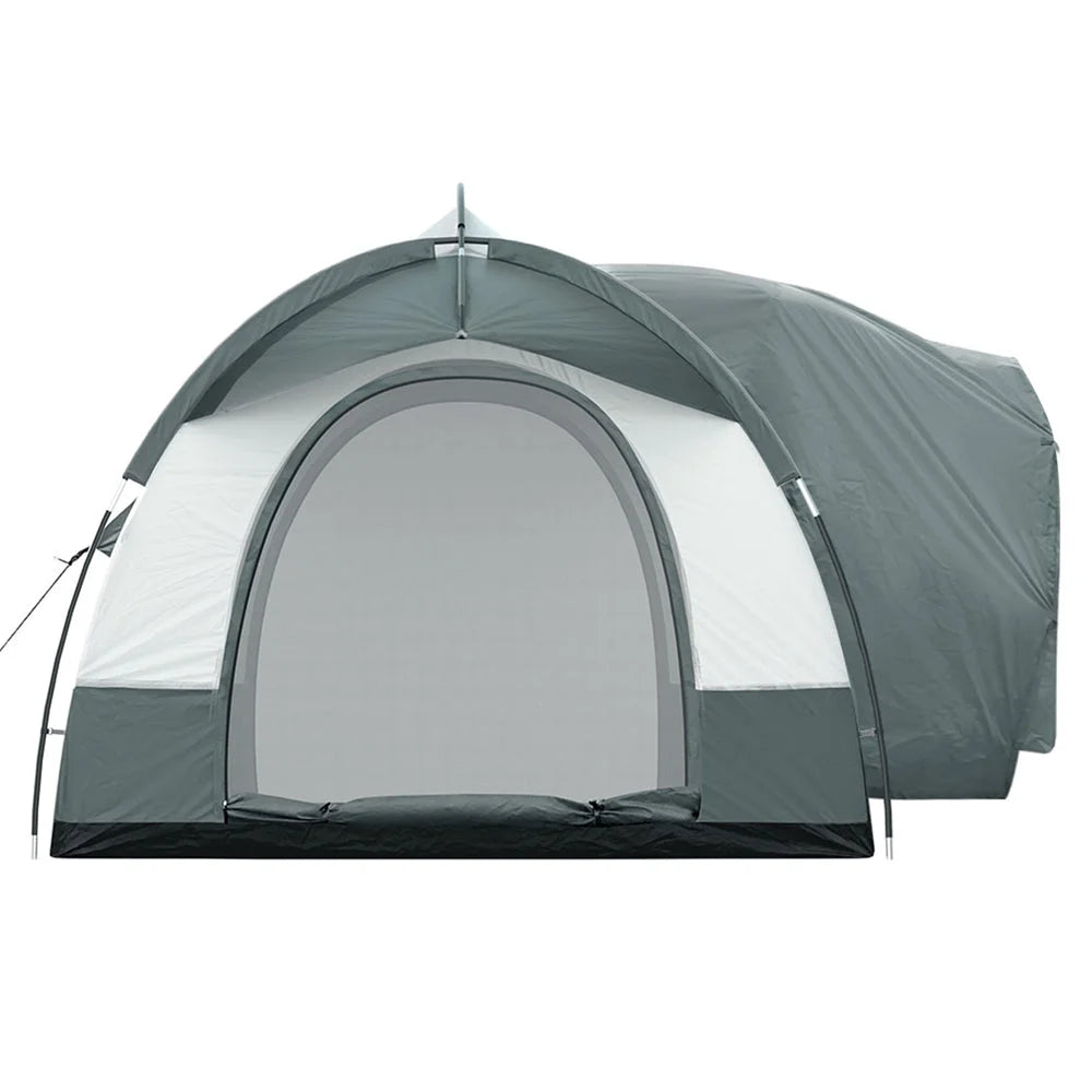 Camping tent car with suv rear extension