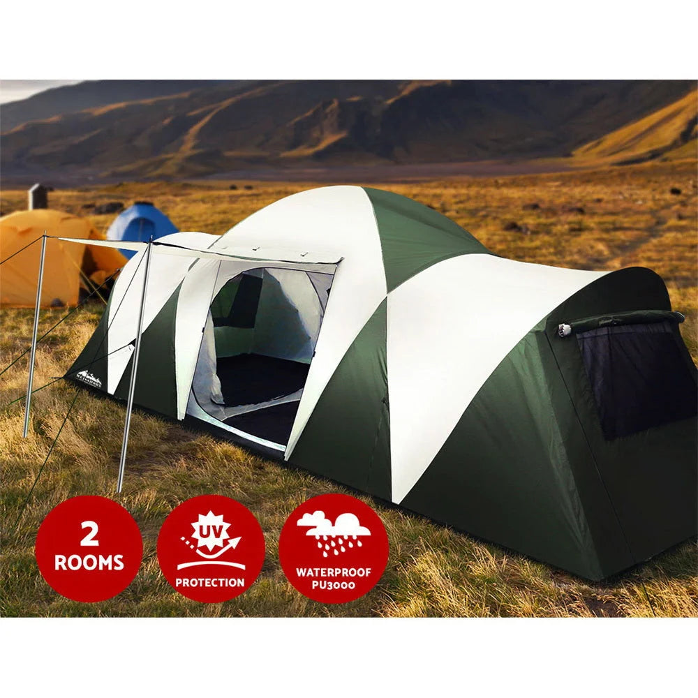 Camping Tent Family 12 Person Hiking Beach with 3 Rooms