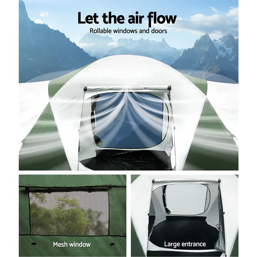 Camping Tent Family 12 Person Hiking Beach with 3 Rooms