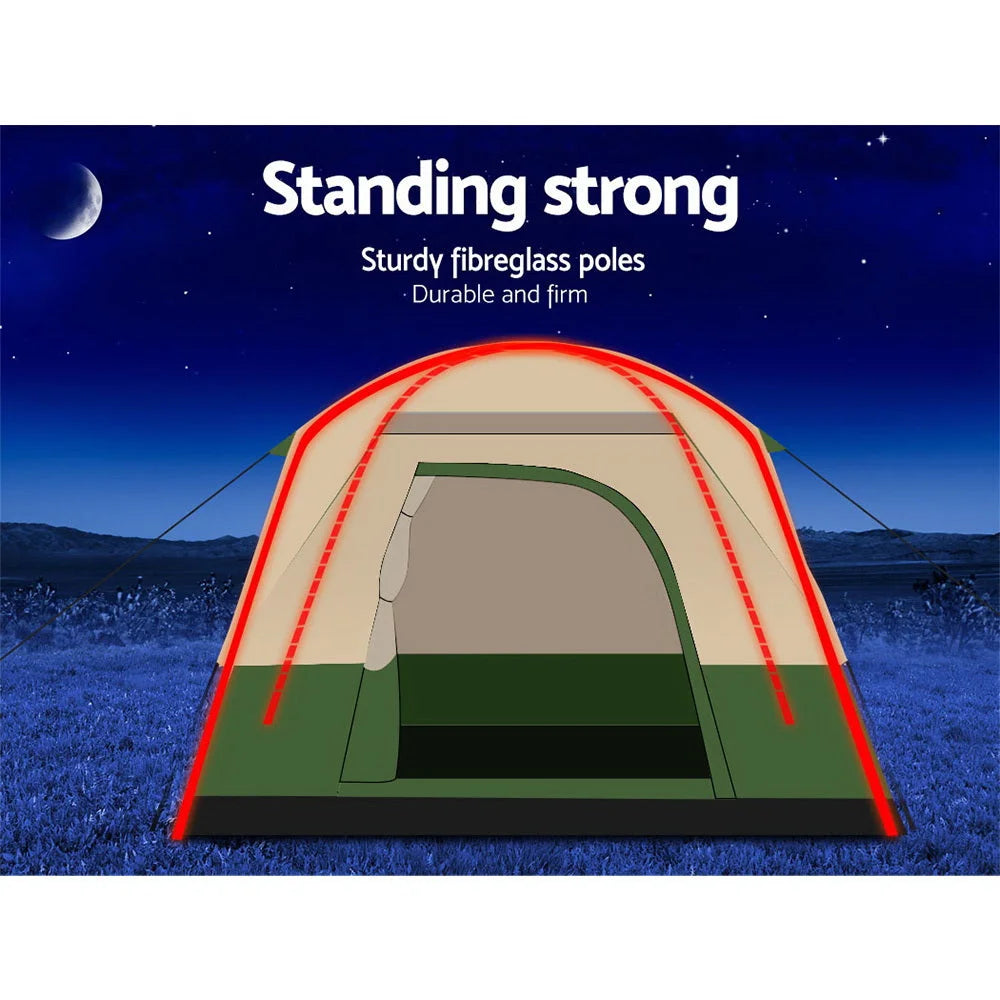 Camping Tent Family 4 Person Hiking Beach Canvas Ripstop