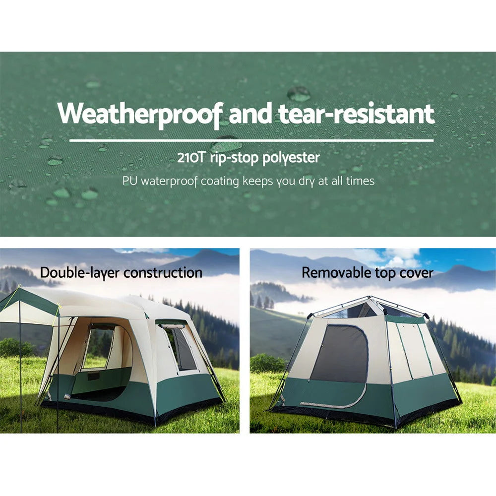 Camping Tent Instant Up 4 Person Pop-Up Tents Family Hiking