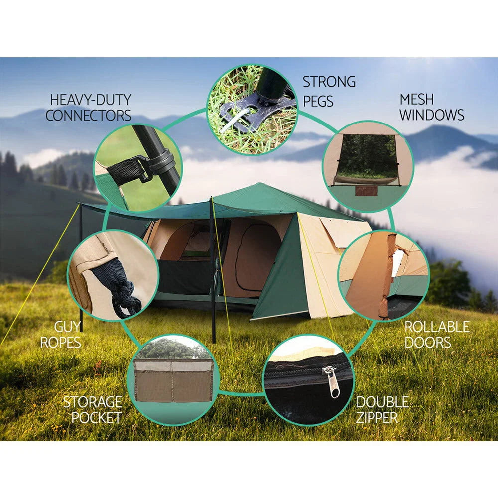 Camping Tent Instant Up 8 Person Pop Up Family Hiking Dome