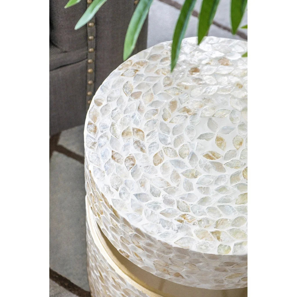 CANCUN SHELL STOOL/TABLE - Furniture > Living Room > Side