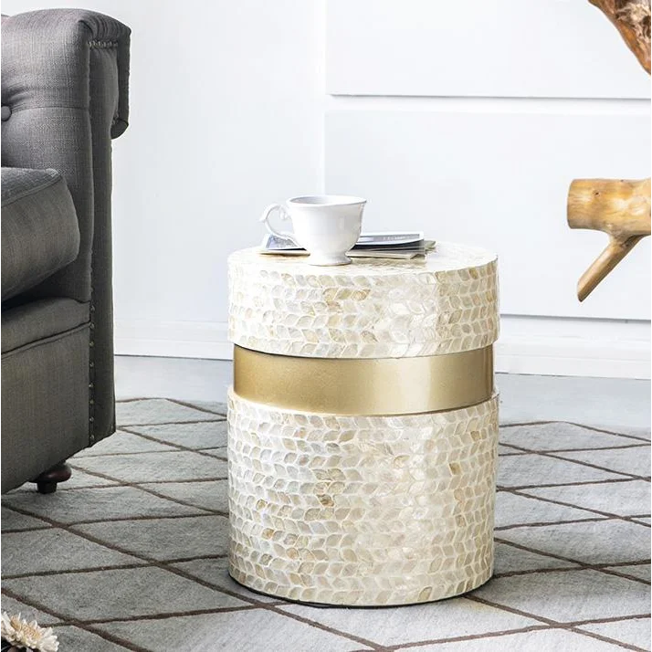 CANCUN SHELL STOOL/TABLE - Furniture > Living Room > Side