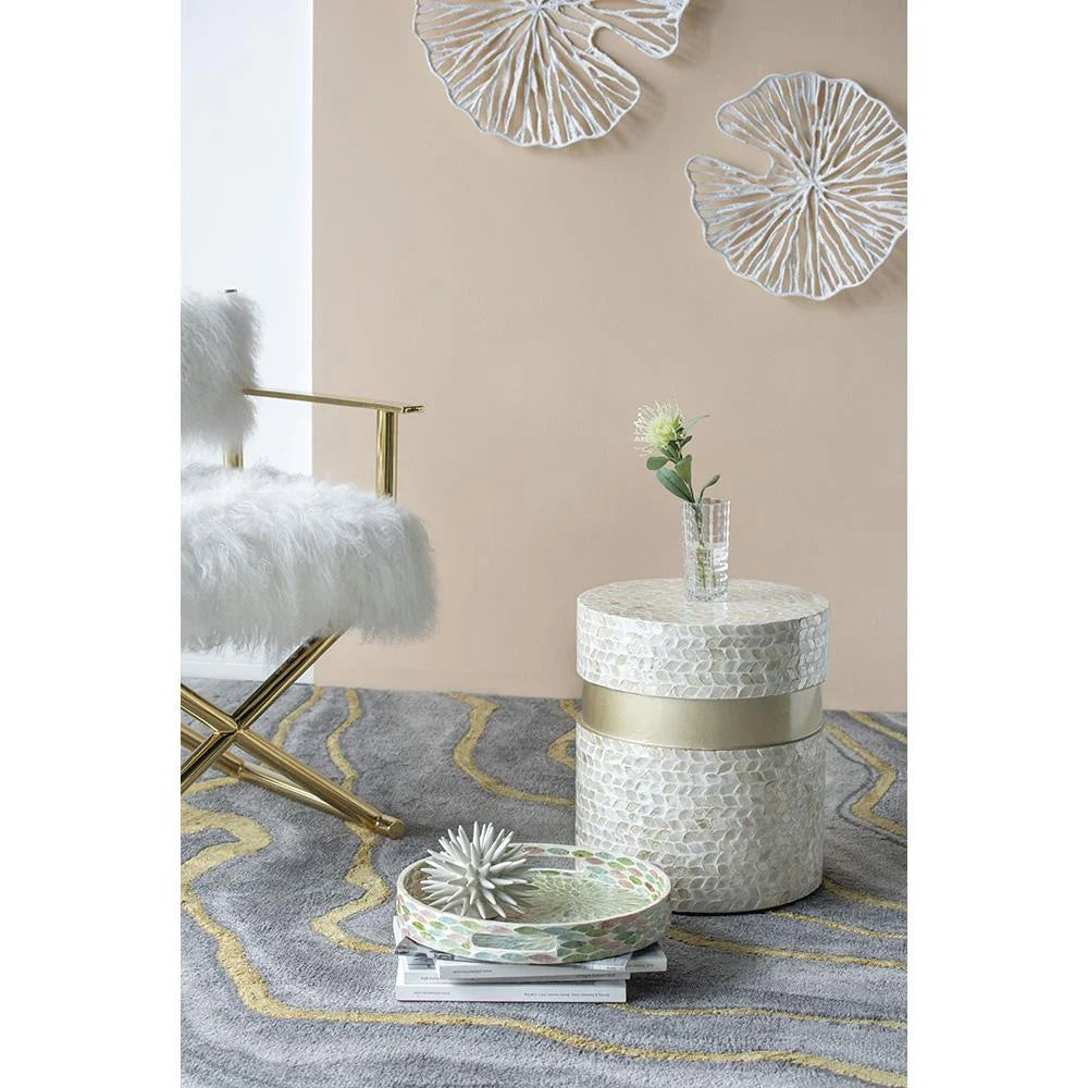CANCUN SHELL STOOL/TABLE - Furniture > Living Room > Side