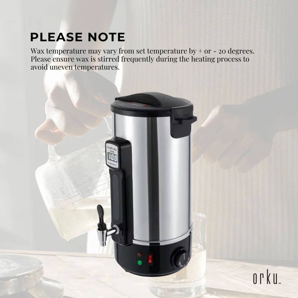 Candle Wax Heater 10L with Tap and Accessories - Candle