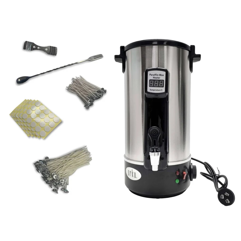 Candle Wax Heater 10L with Tap and Accessories - Candle