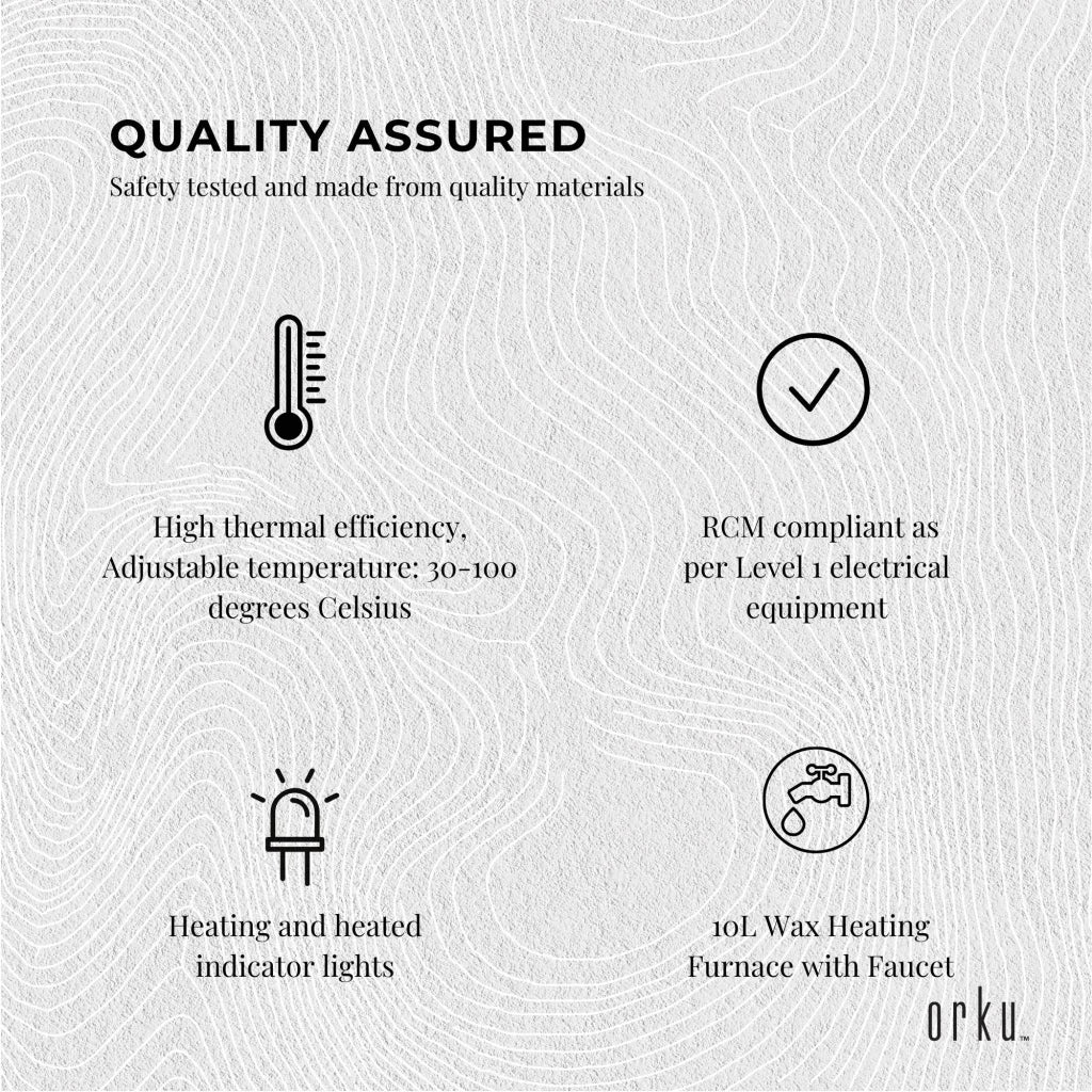 Candle Wax Heater 10L with Tap and Accessories - Candle