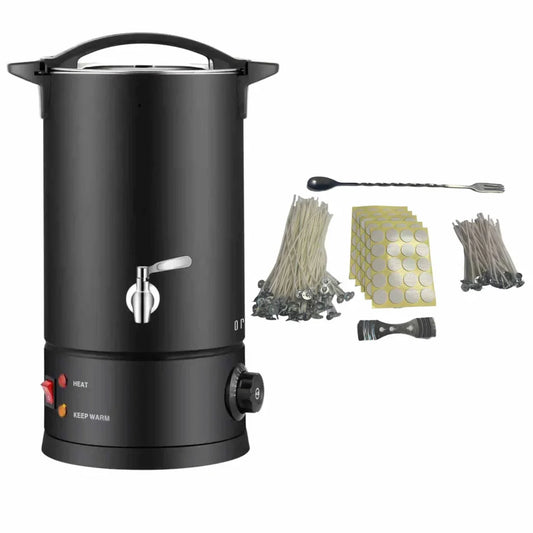 Candle Wax Heater 8L Black with Tap and Accessories