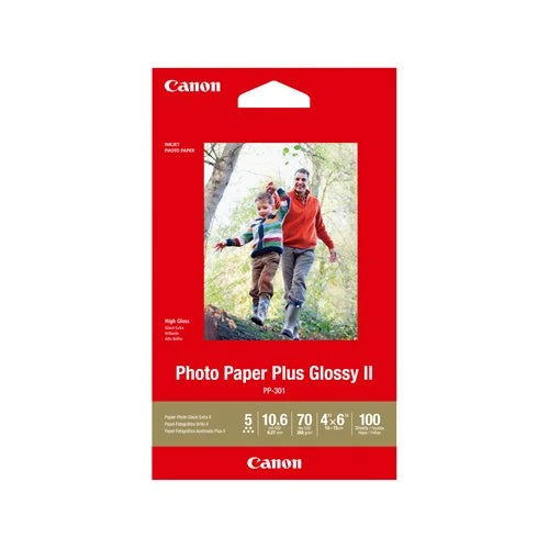 CANON PP3014X6-100 Photo Paper Plus Glossy II 100 Sheets