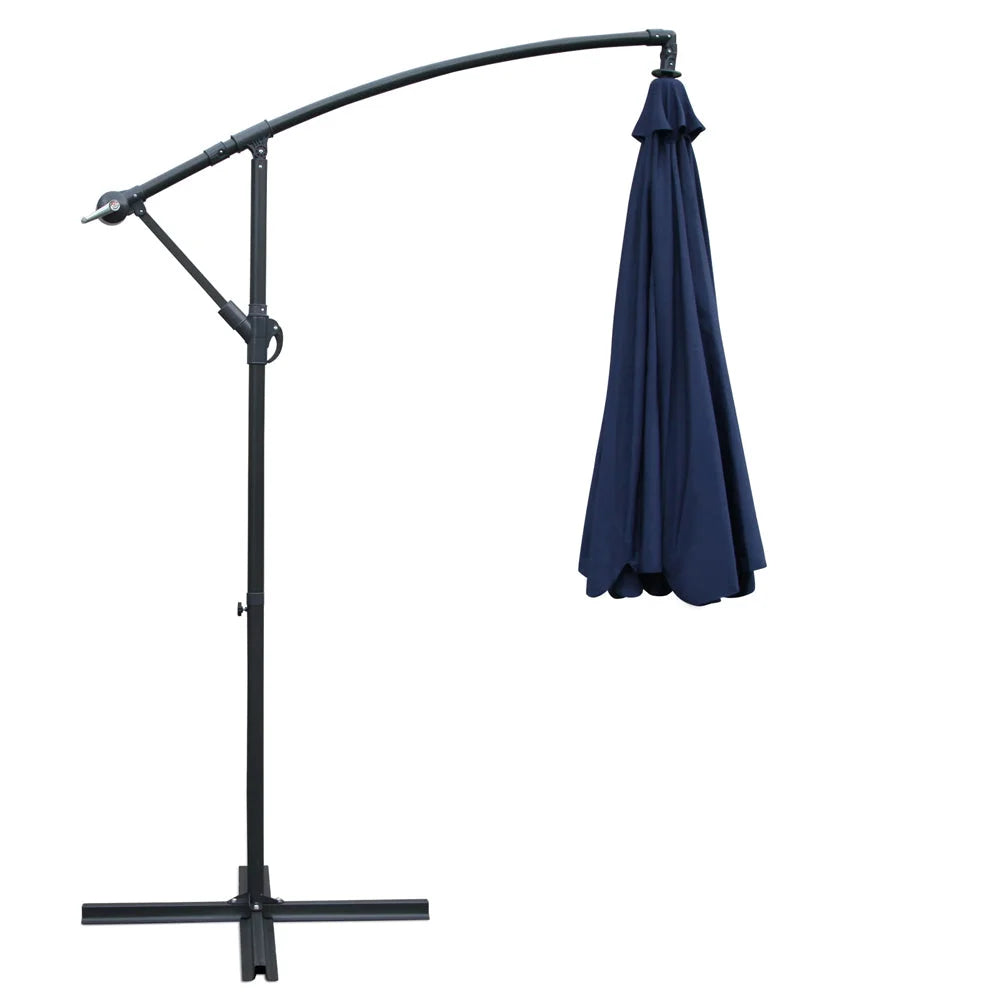 Cantilever Outdoor Umbrella 3m Navy - Outdoor