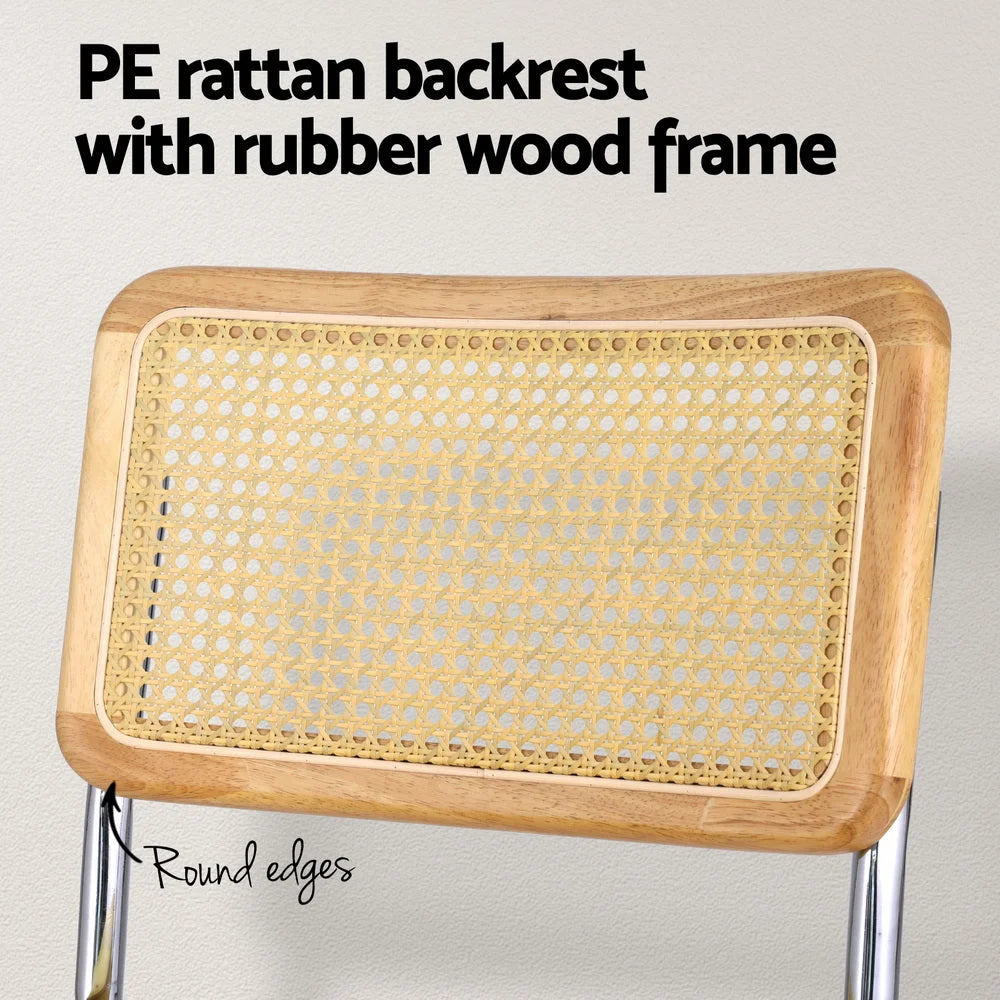 Cantilevered Dining Chairs Set of 2 - Yellow Velvet