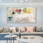 Canvas Wall Art Abstract Crystal Gold Frame 50x100cm - Home