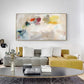 Canvas Wall Art Abstract Crystal Gold Frame 50x100cm - Home