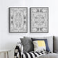 Canvas Wall Art Black White Pattern 2 Sets Black Frame