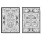 Canvas Wall Art Black White Pattern 2 Sets Black Frame