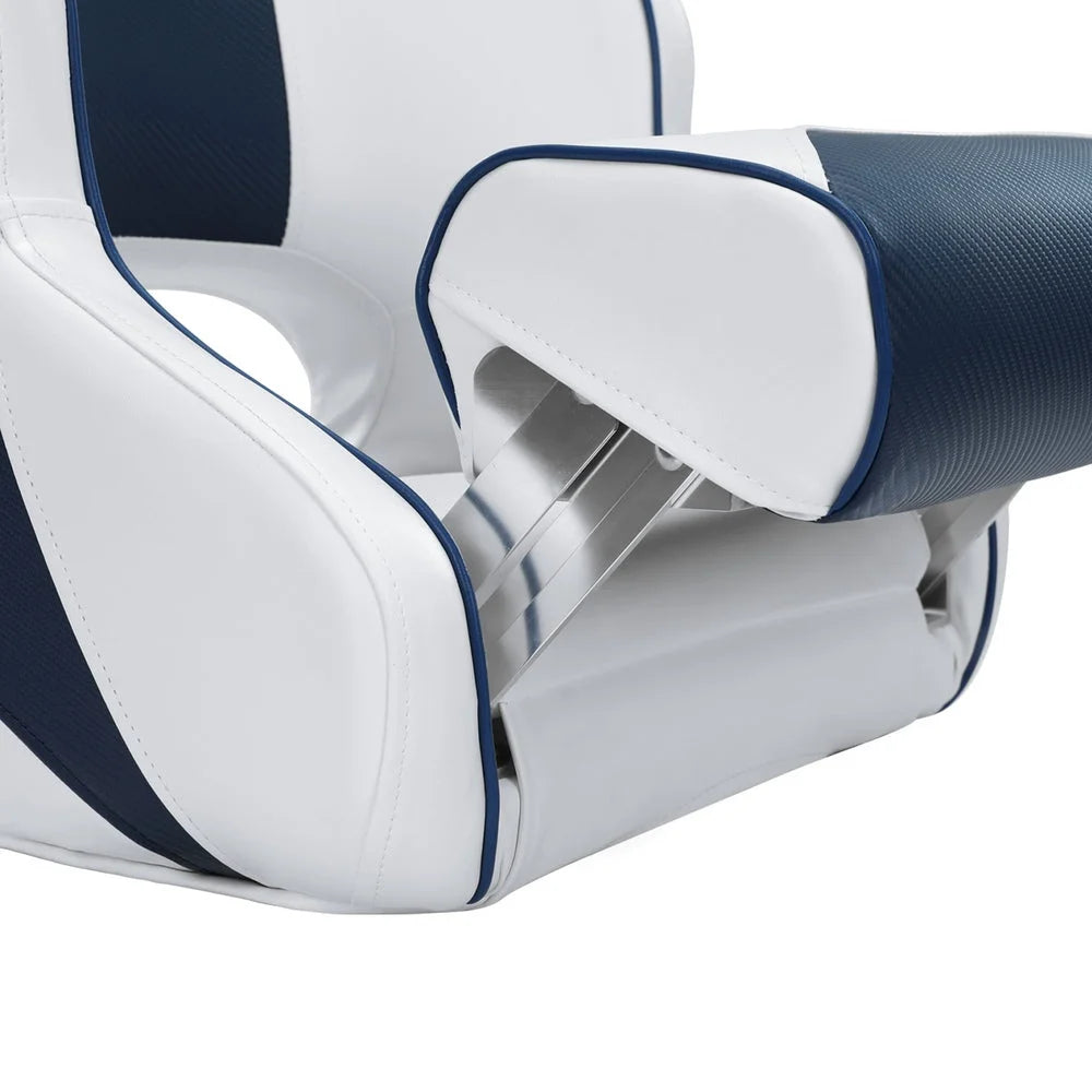 Captain Bucket Boat Seats Helm Chair Flip-Up Bolster Swivel Foam