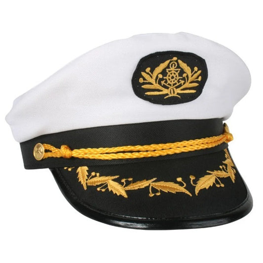 Captain Hat Adult Party Costume Skipper Sailor Ship Captain