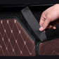 Car Boot Organizer Premium Leather Collapsible Foldable Trunk Cargo Storage Box - Coffee/Gold Stitch Small