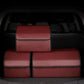 Car Boot Organizer Premium Leather Collapsible Foldable Trunk Cargo Storage Box - Red Small
