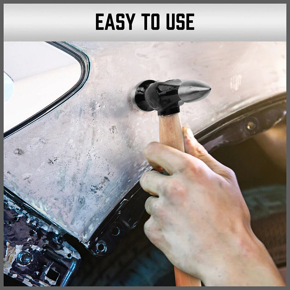 Car Dent Auto Body Panel Repair Tool Kit - 7-Piece Wooden