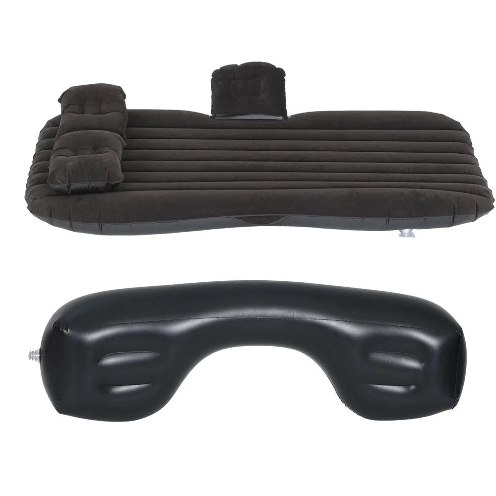 Black 134x78 mattress with foam layer and stitched cover