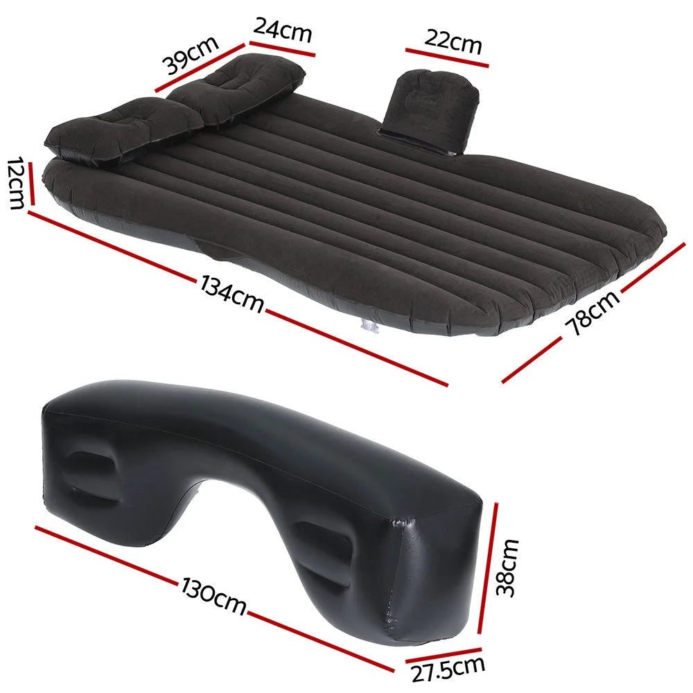 Car Mattress 134x78 Inflatable Suv with Back Seat Camping Bed Black