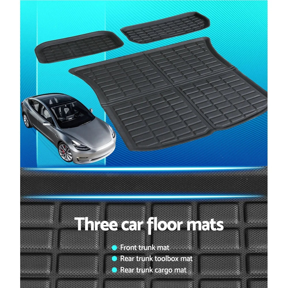 Car Rear Front Cargo Trunk Toolbox Luggage Rubber Mats