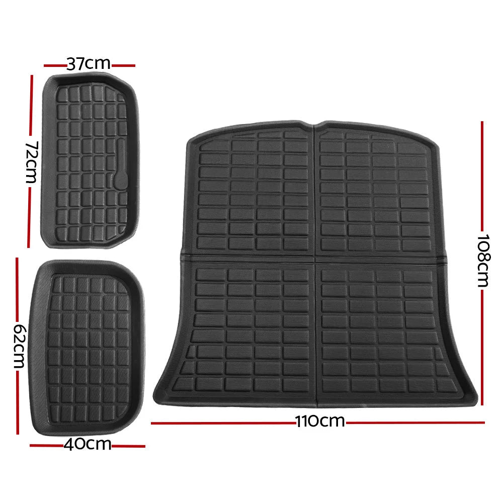 Car Rear Front Cargo Trunk Toolbox Luggage Rubber Mats