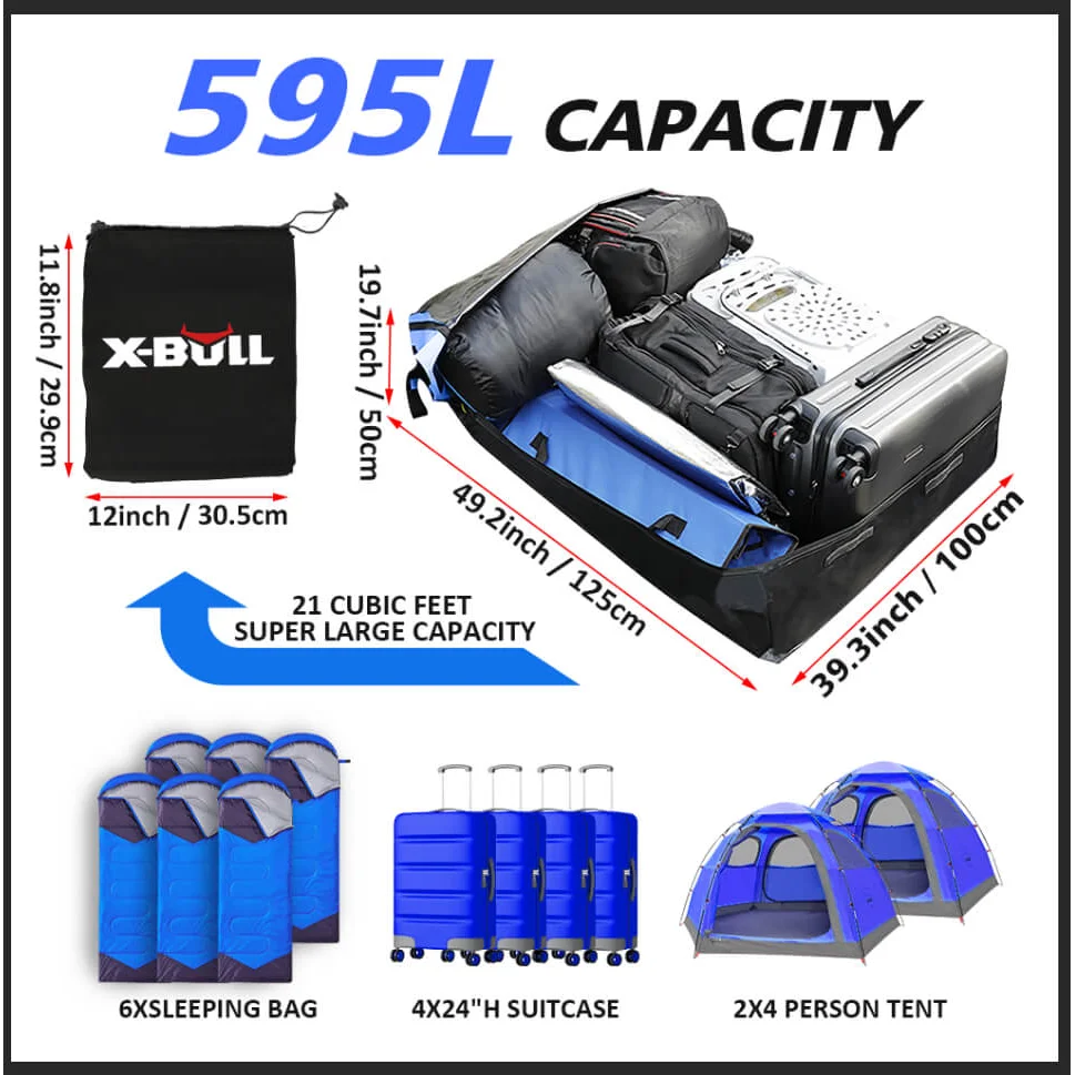 Car Roof Cargo Bag Rooftop Carrier 100% Waterproof for All