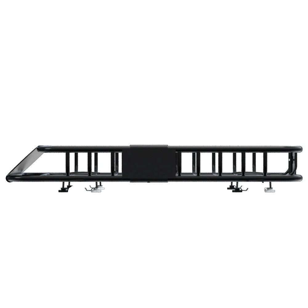 Black steel 111cm car roof racks with black roof bars and mounting brackets