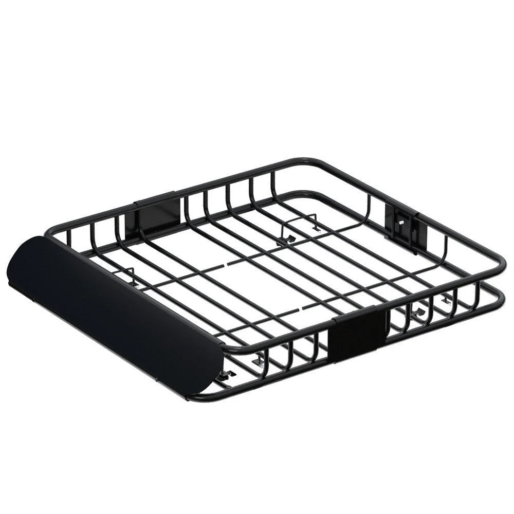 Black steel 111cm car roof racks with car cross bars and bracket hardware