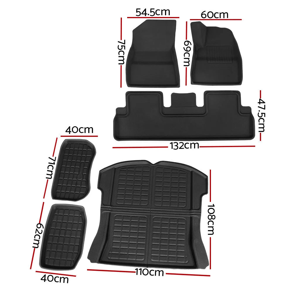 Car Rubber Floor Mats for Tesla Model 3 Trunk Toolbox Cargo