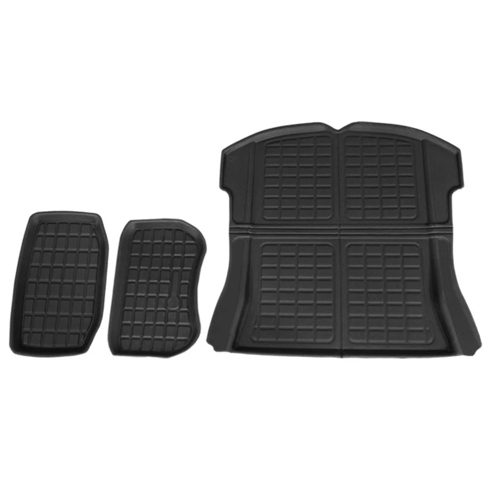 Car Rubber Trunk Mats 3pcs Rear