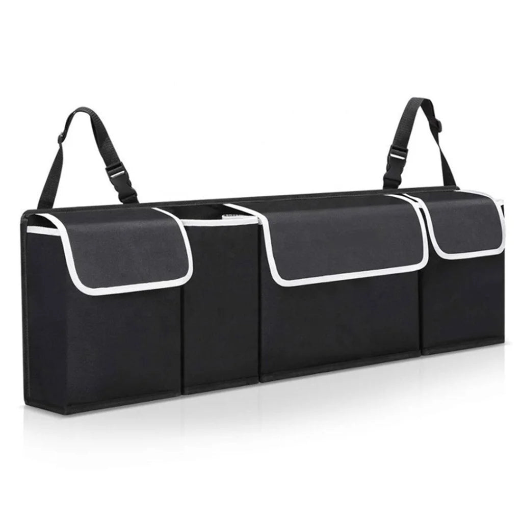 Car Storage Trunk Organizer Oxford Cloth Backseat Multi-Purpose Interior Accessories - Black
