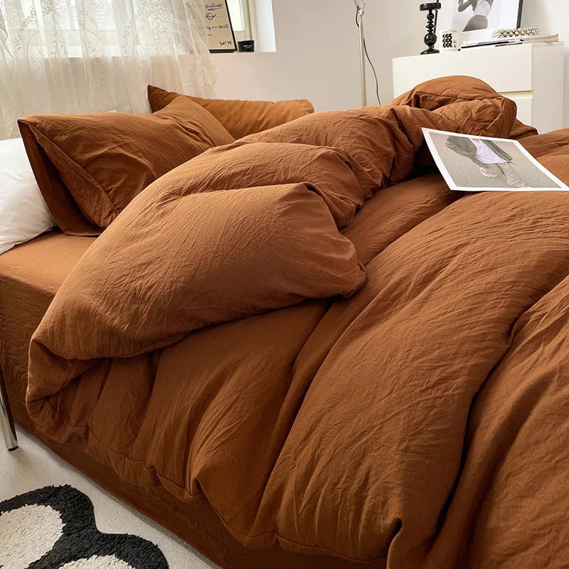 Caramel Solid Color Solid Color Solid Color 1.5m Bed Fitted