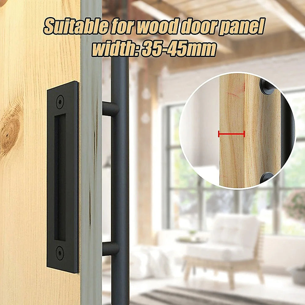 Carbon Steel Door Handle & Flush Pull for Wood Door or Gate