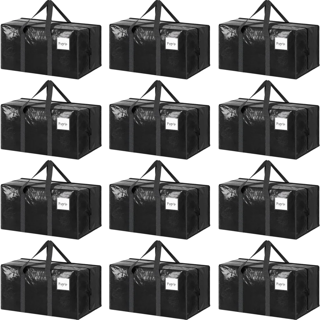 CARLA HOME 12-Pack Large Moving Storage Bags with Zippers &