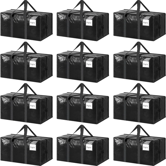 CARLA HOME 12-Pack Large Moving Storage Bags with Zippers &
