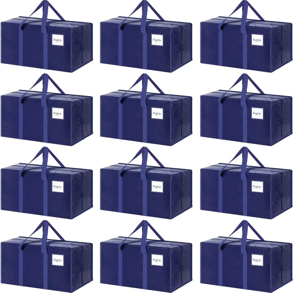 CARLA HOME 12-Pack Large Moving Storage Bags with Zippers &