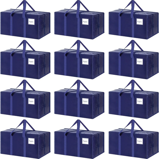 CARLA HOME 12-Pack Large Moving Storage Bags with Zippers &
