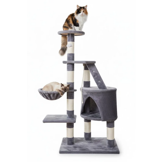 CARLA HOME 120cm Cat Tree for Indoor Cats with Condo