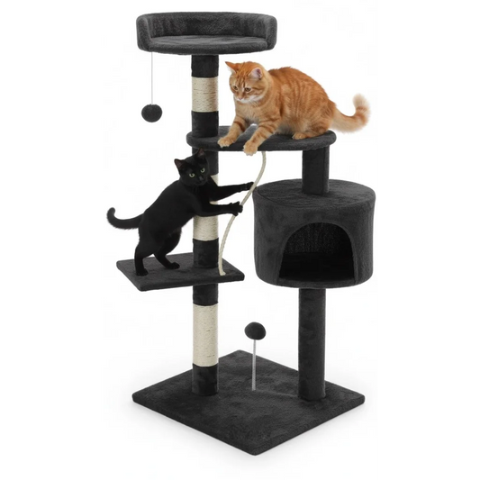CARLA HOME 140cm Cat Tree for Indoor Cats with Plush Perch