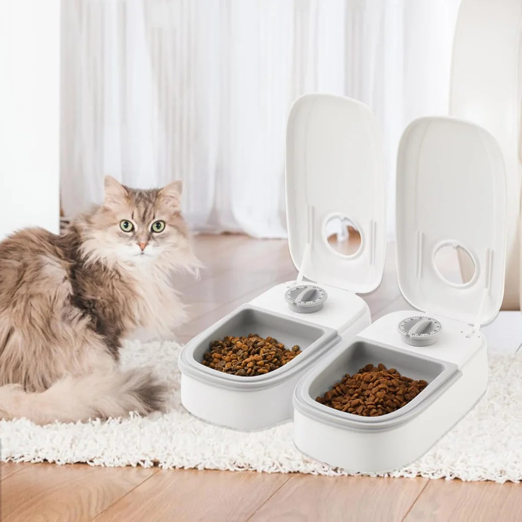 CARLA HOME 2 Meal Automatic Pet Feeder with Timer for Cat &