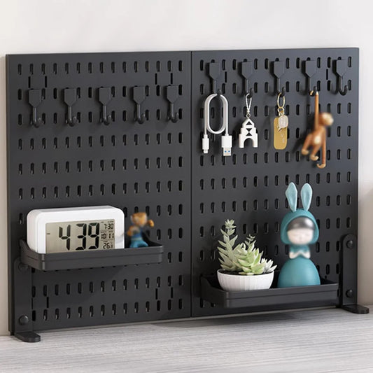 CARLA 2 Pack Desk Pegboard Organizer Kit with Hooks