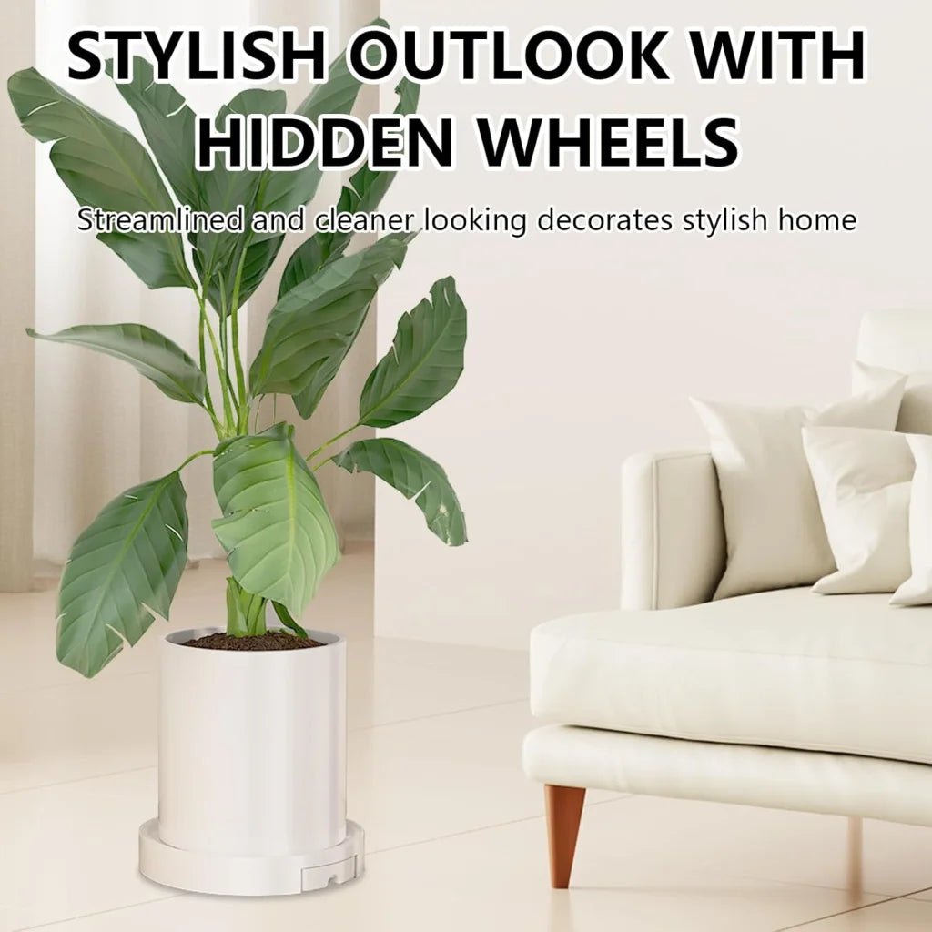 CARLA 2 Pack Rolling Plant Stand with 360 Wheels